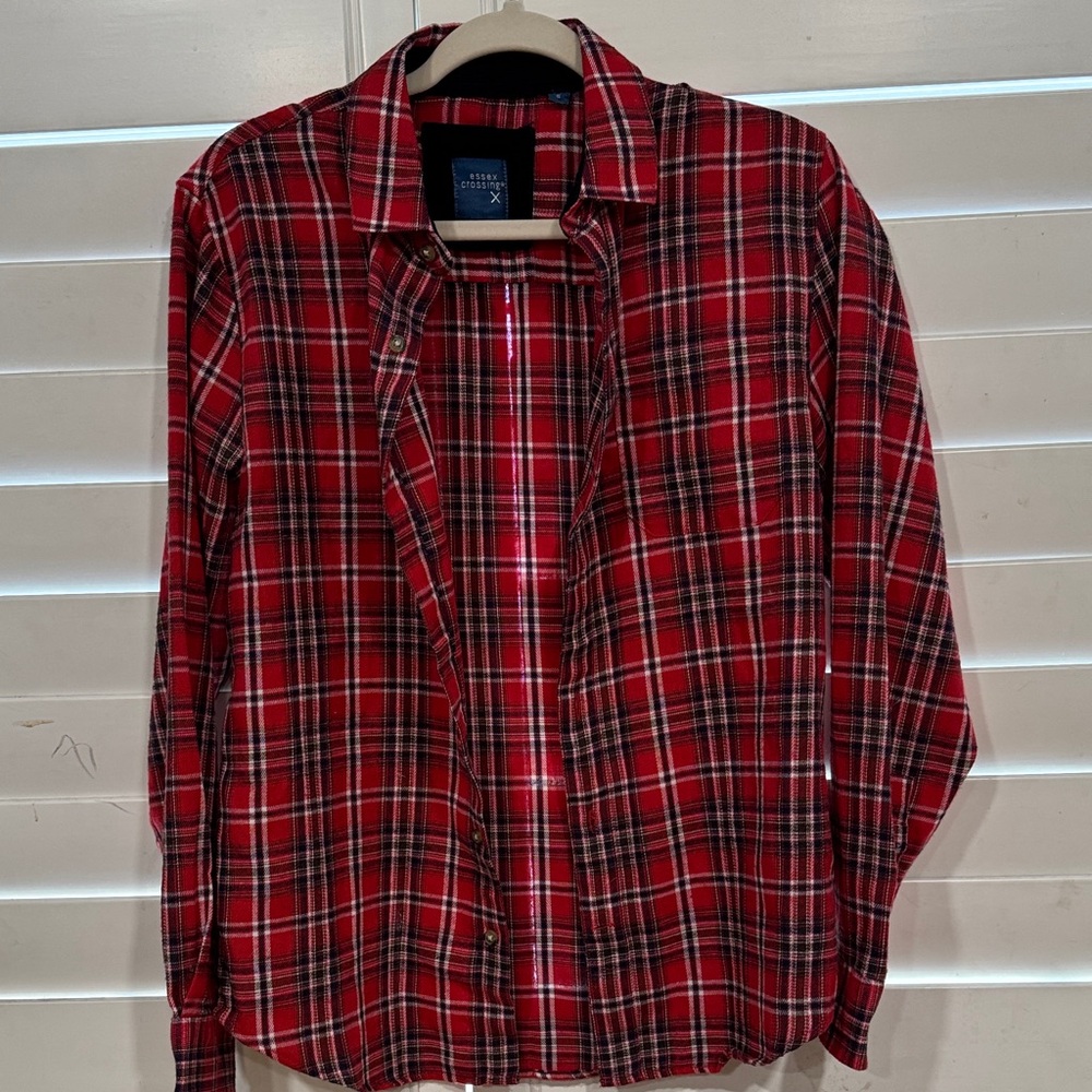 Classic Red Plaid Men's Shirt